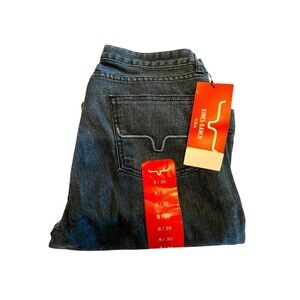 Kimes Ranch Jeans Lola New W Tags SZ 8X30 Womens Blue Flare Trouser Cuff 2598